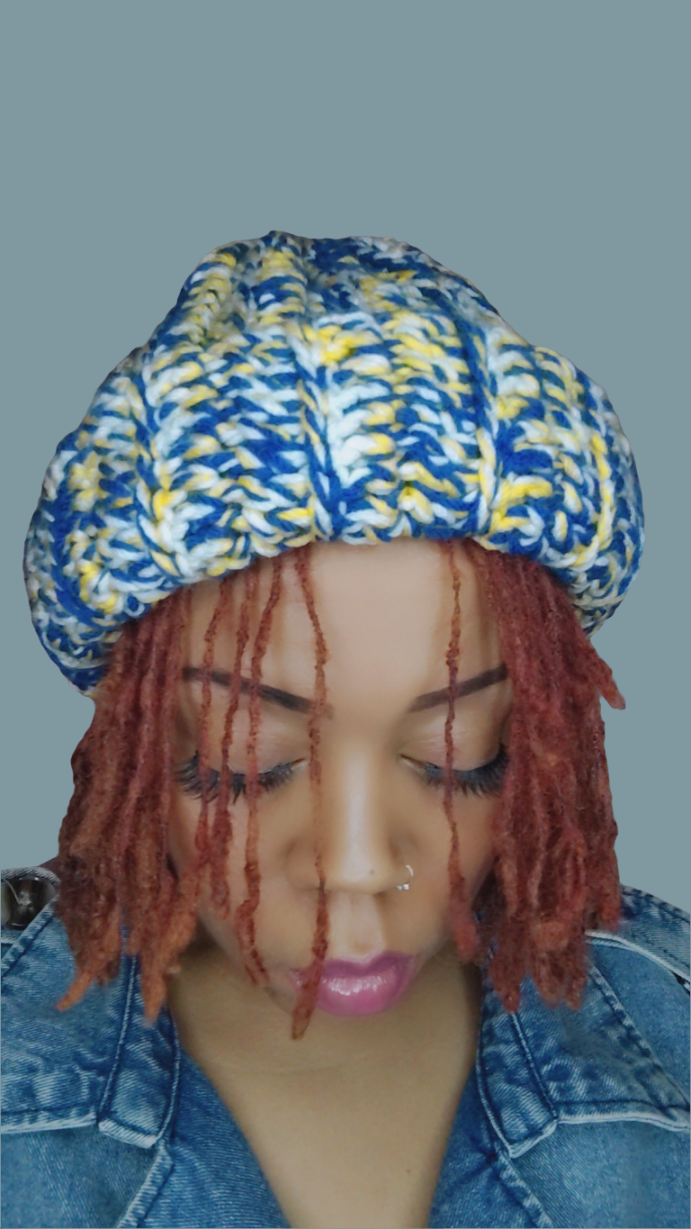 STL Blues Inspired Bulky Crochet Beanie