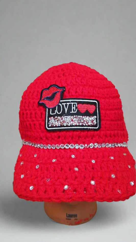 Love Diamond Studded Hat